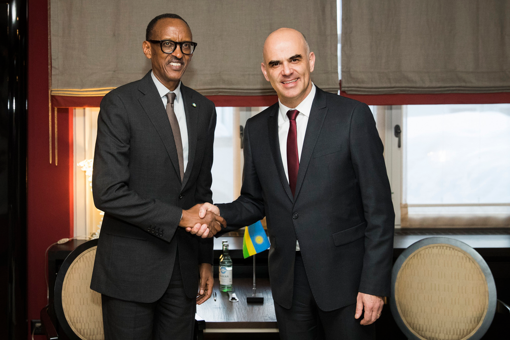 Paul Kagame und Alain Berset