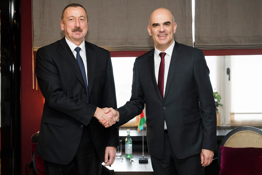 Ilham Aliyev und Alain Berset