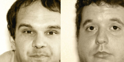 Schwarzweiss Nahaufnahmen der Gesichter von Jaime Garcia und Christian Kaspar.