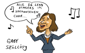 Caricature Gaby Szöllösy