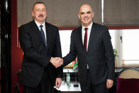 Ilham Aliyev con Alain Berset