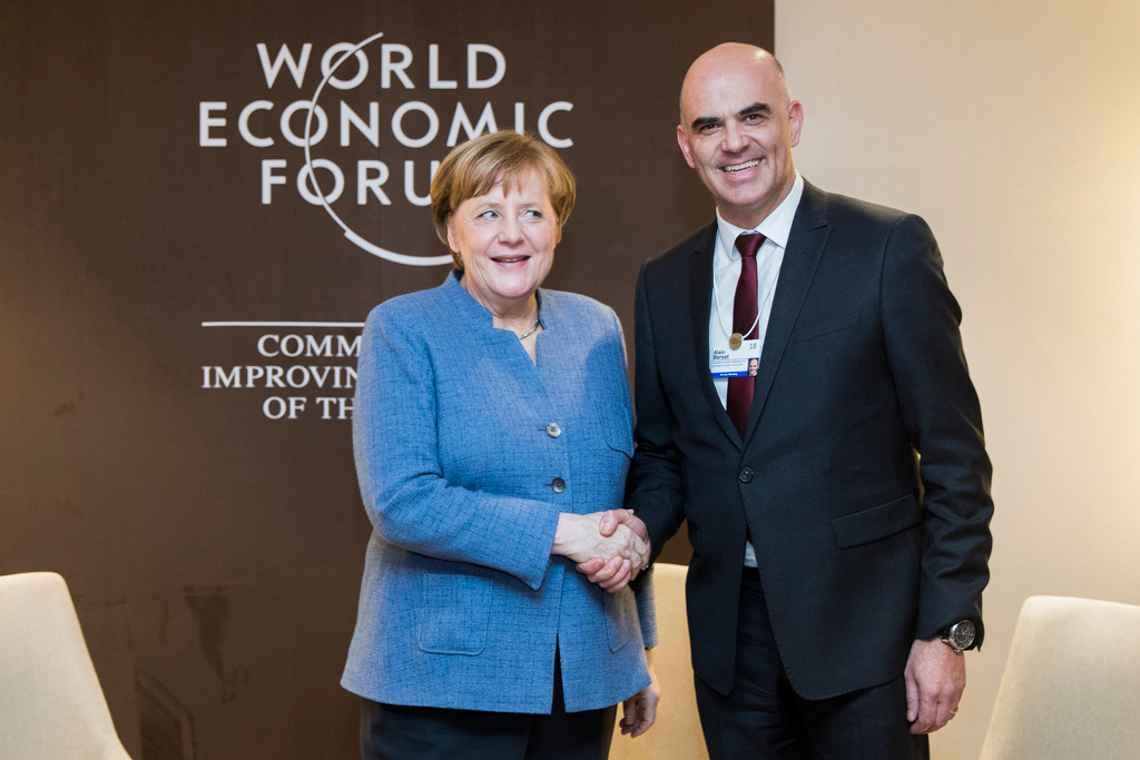 Angela Merkel con Alain Berset